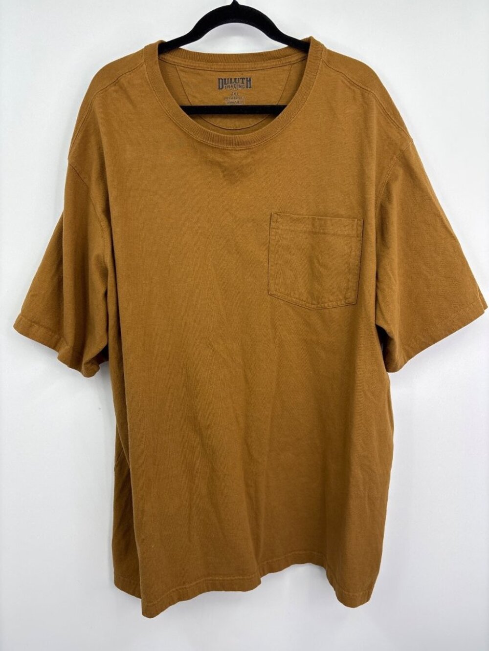 Duluth Trading Mens Longtail Short Sleeve T-Shirt Camel Size 2XL